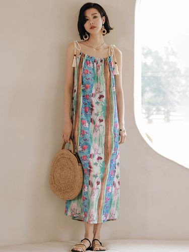 Floral Bandeau Suspender Dress - LANGSON - Modalova