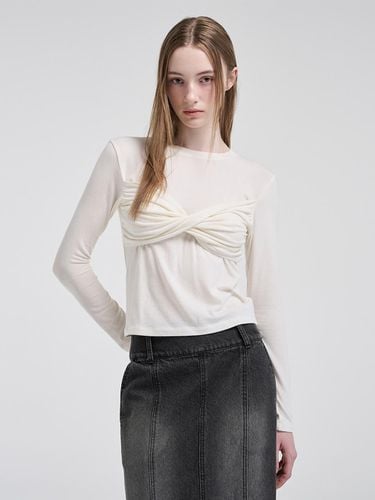 Ribbon Twisted T-Shirt - ETMON - Modalova