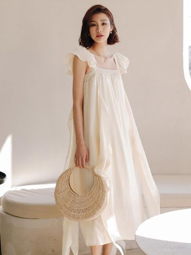 White Angel Sleeveless Dress - LANGSON - Modalova