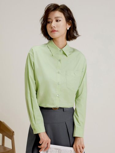 Front Button Pocket Shirt_Light Green - LANGSON - Modalova