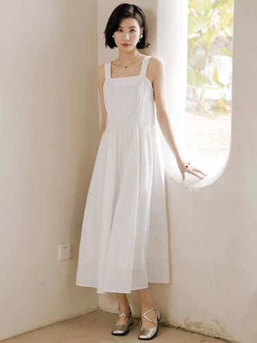 Wide Shoulder Strap Slip Dress - LANGSON - Modalova