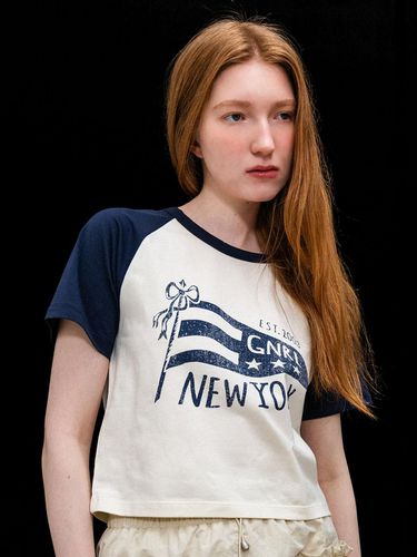 New York Raglan Short-Sleeve T-Shirt Navy - GENERAL IDEA - Modalova