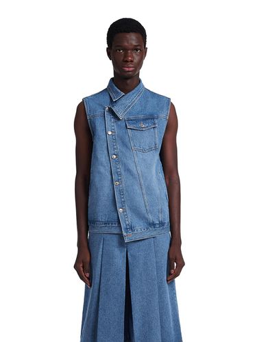 Asymmetric Denim Vest Jacket_Blue - Trunk Project - Modalova