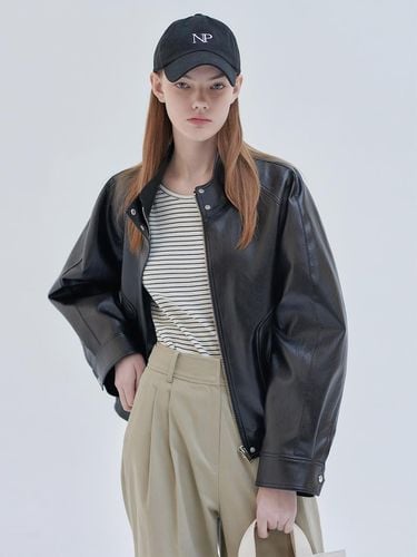 Leather Casual Blouson Jacket () - NILBY P - Modalova