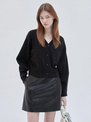 Leather Mini Skirt (Black) - NILBY P - Modalova