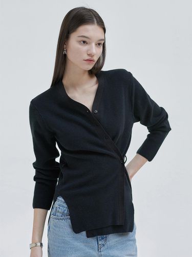 Two-Way Wrap Cardigan (Black) - NILBY P - Modalova