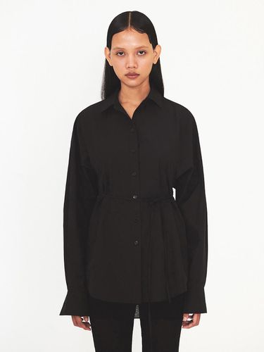 Cotton Belted Shirt - Black - DIAGONAL - Modalova