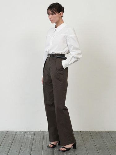 Pintuck Cotton Pants - 4 Color - FLOWOOM - Modalova