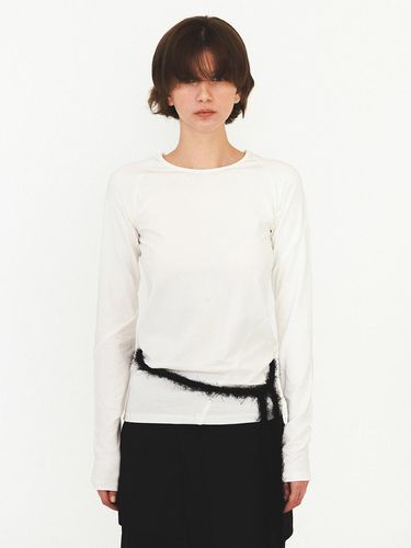 Lace Raglan Tee - White - DIAGONAL - Modalova