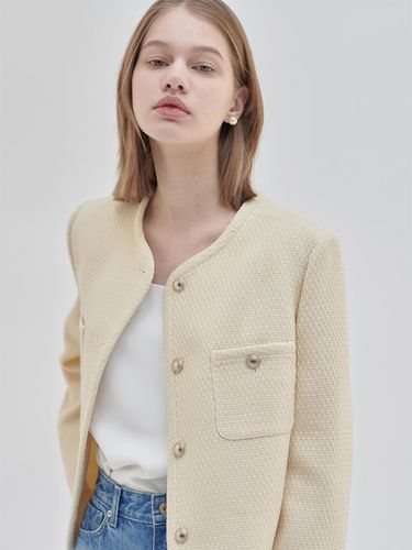 Mellow Tweed Jacket (Yellow) - NILBY P - Modalova