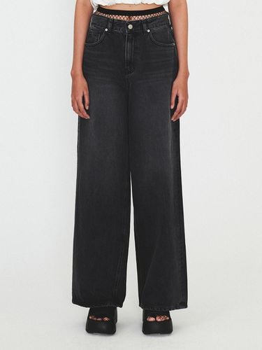 Basic Washing Denim Pants - Black - DIAGONAL - Modalova