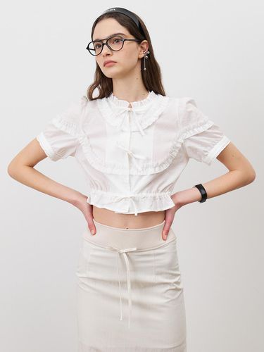 Ruffle Mini Blouse - marron edition - Modalova