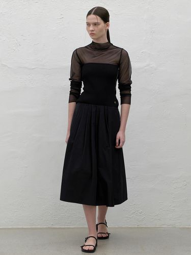 If Knit Top Long Dress_Black - Atelier Nain - Modalova