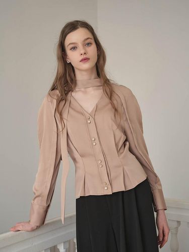 Lautre Gold Beige Chloe Blouse - L’autre de min - Modalova