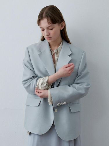 Wool Spring Jacket_Sky Blue - Authenti - Modalova