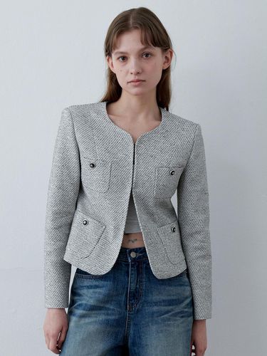 Pocket Tweed Jacket_Black - Authenti - Modalova