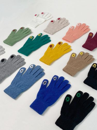 Two Hole Touch Finger Gloves - meminn - Modalova