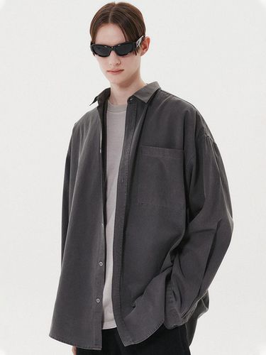 Oversized Pigment Dyed Shirt - Charcoal - DNSR - Modalova