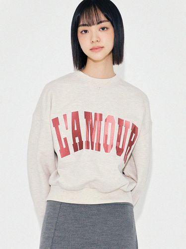 LAMOUR Large Embroidery Stitch Crop Sweatshirt - DIAMOND LAYLA - Modalova