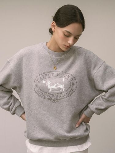 Loose Fit Artwork Sweatshirt_Melange Gray - Siyazu - Modalova