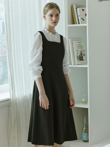 Sleeveless Flared Long Dress (Black) - NONLOCAL - Modalova