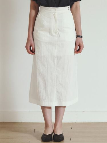 ISABEL] Bending slit cotton skirt_white - CHARMEUSE - Modalova