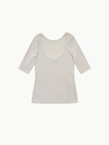 Back Cutout T-shirt (2 Colors) - AMOMENTO - Modalova