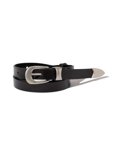 Real Leather Western Slim Belt - FALLETT - Modalova