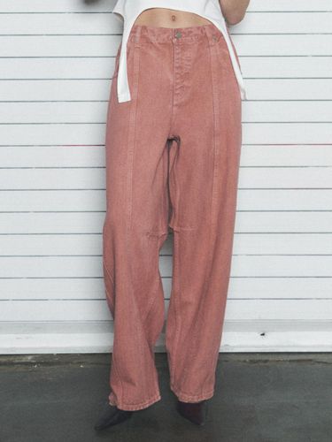 Pigment Curved Pants Pink - FALLETT - Modalova