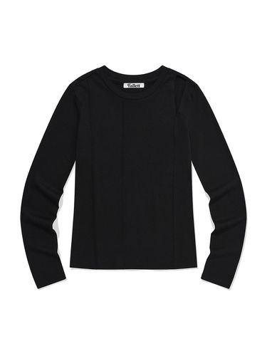 Pintuck Cut Out Long Sleeve Black - FALLETT - Modalova