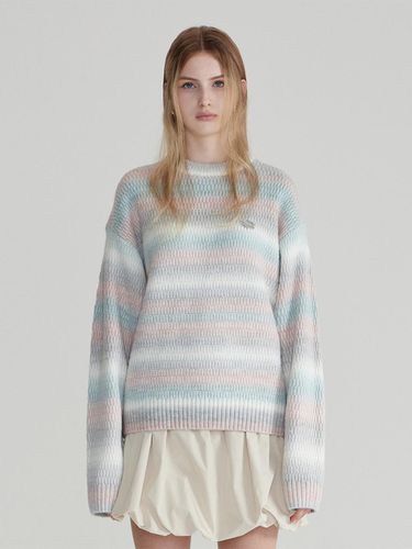 Gradation Stripe Knit Mint - FALLETT - Modalova