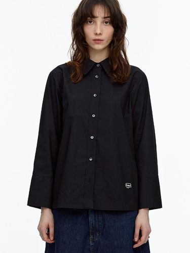 Open-Back Ribbon Shirt Black - FALLETT - Modalova