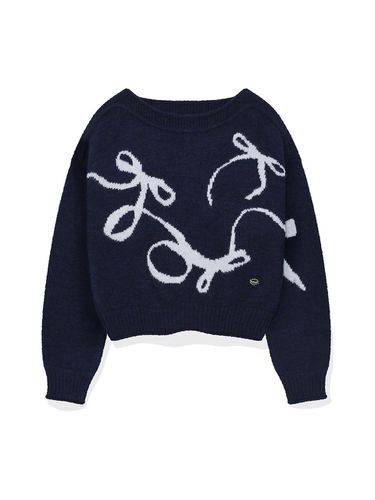 Flowing Ribbon Knit Navy - FALLETT - Modalova