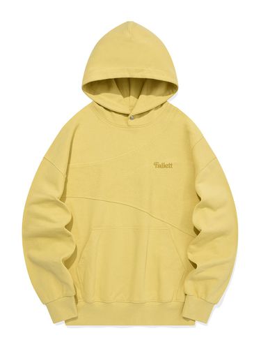 Reverse Panel Hoodie Yellow - FALLETT - Modalova