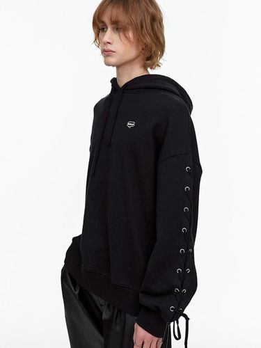 Eyelet Hoodie Black - FALLETT - Modalova