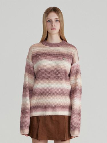 Gradation Stripe Knit Pink - FALLETT - Modalova