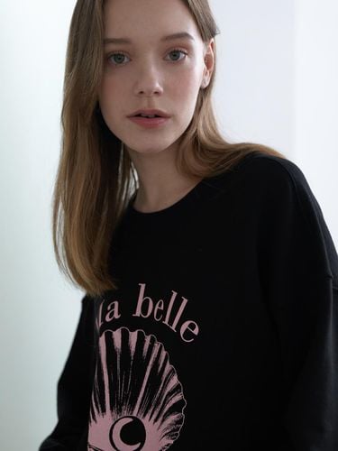 Pearl Shell Crew Neck Relaxed Fit Sweatshirt [] - CHARMEUSE - Modalova