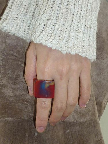 Red Tie Dye Ring - A BIT MOR - Modalova