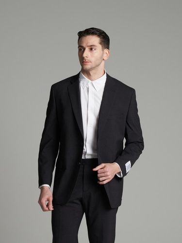 M-5XL] Wool Blend Single Set Up Blazer_Charcoal - COMSPACE1980 - Modalova