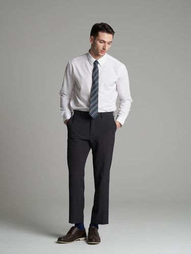 XL-5XL] Taper Set Up Slacks_Khaki Gray - COMSPACE1980 - Modalova