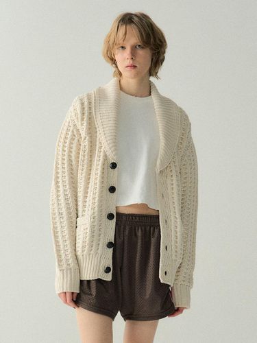 Shawl Collar Cardigan - EZIO - Modalova