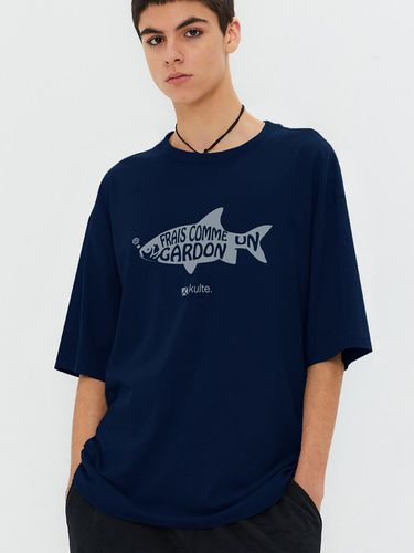 Fish T-Shirt Navy - KULTE - Modalova