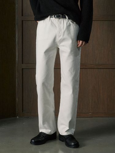 Semi Wide Raw Denim Pants - WEST GRAND BOULEVARD - Modalova