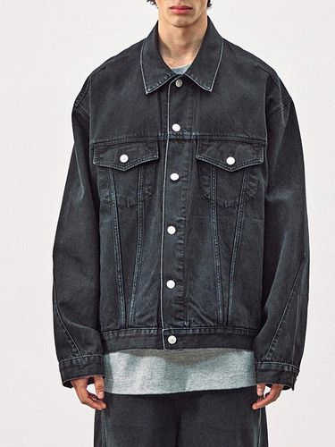 Mute Trucker Jacket - Washed Black - MMIC - Modalova