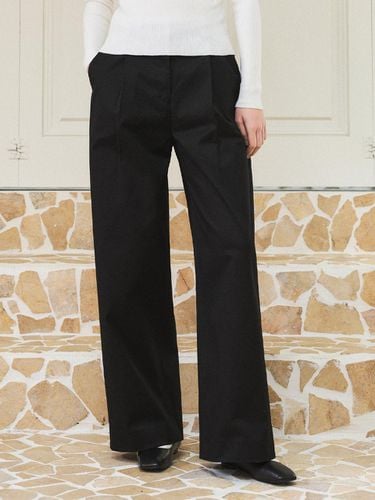 P3184 Single Pleated Chino Wide Leg Pants - vanone atelier - Modalova