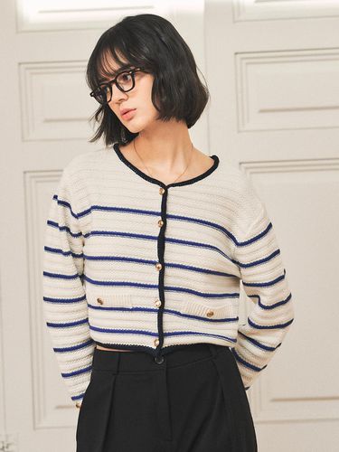 KN4249 Striped Cardigan - vanone atelier - Modalova