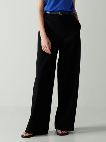 Relaxed Cotton Twill Pants (Black) - FACADE PATTERN - Modalova