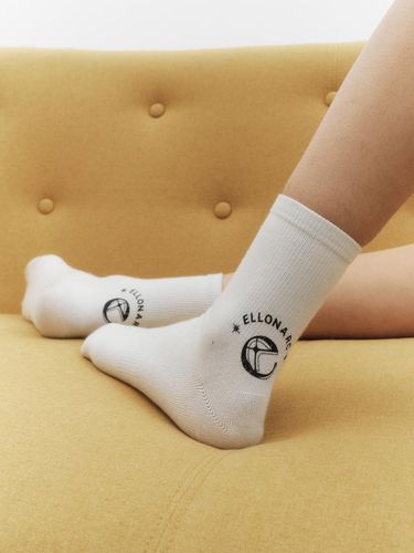 Logo Middle Socks_White - ellonarc - Modalova