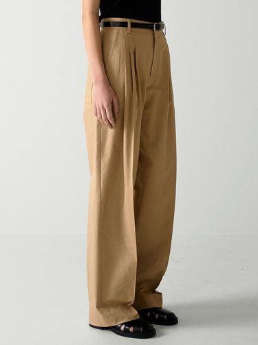 Cotton Three-pleat Wide Pants - FACADE PATTERN - Modalova