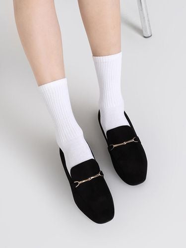 Basic Decoration Suede Loafer_Black - FORMEL CAMELE - Modalova